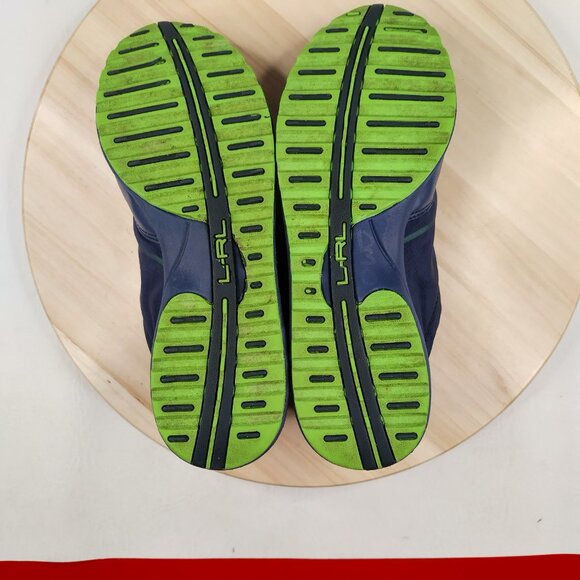 Ralph Lauren Falon Blue & Green Leather Mesh Casual Sneakers Woman US 9.5B - Picture 11 of 13